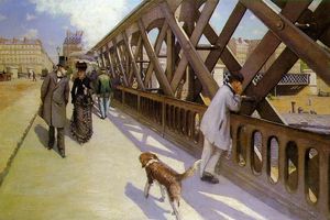 Le Pont de l' Europe από τον <a href="https://en.wikipedia.org/wiki/Gustave_Caillebotte">Gustave Caillebotte. Ένα έργο που αντιπροσωπεύει την φιλοσοφία των flaneur.